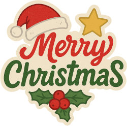 Merrychristmastext emote for Discord