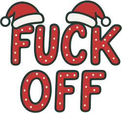 Christmasfuckofftext emote for Discord