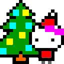 ChristmasHelloKitty emote for Discord