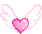 BoldPinkHeartWings emote for Discord