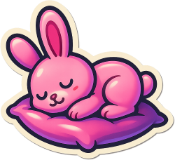 Pinkbunnysleeping emote for Discord