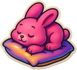 Pinkbunnysleeping2 emote for Discord