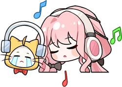 NikkiMomoHeadphones emote for Discord
