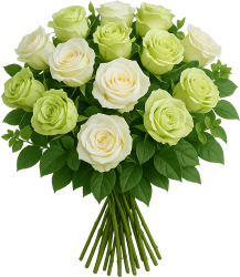 Whitegreenroses emote for Discord