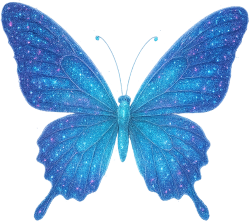 Sparkly_blue_butterfly emote for Discord
