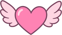 Girlyheartwithwings emote for Discord
