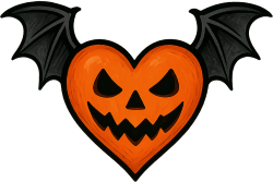 Halloweenheartwithwings emote for Discord