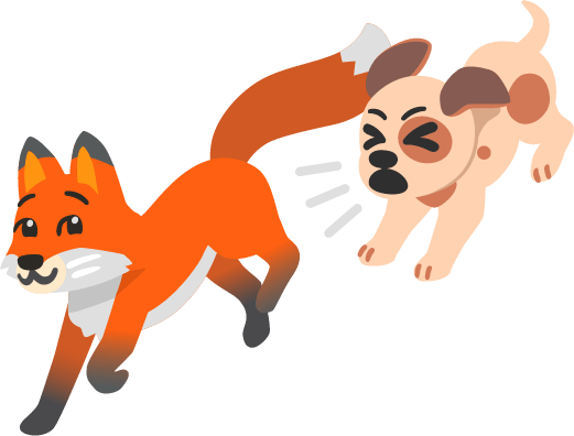 Angrydogchasingafox emote for Discord
