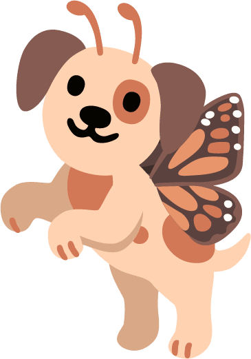 Butterflydog emote for Discord