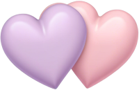 Purpleandpinkhearts emote for Discord