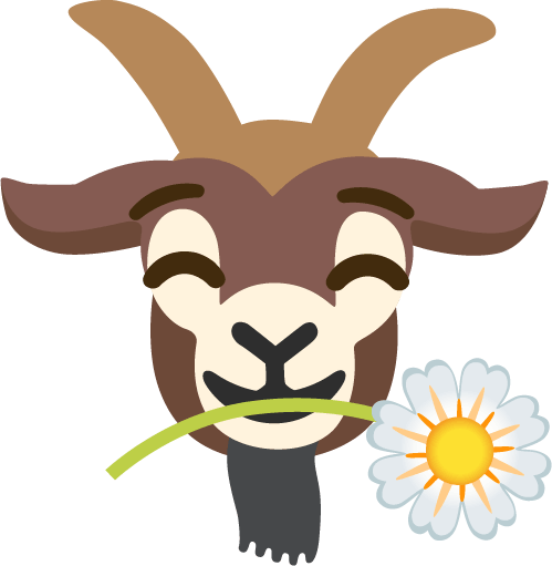 flower_goat emote for Discord