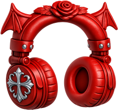 Redgothicheadphones emote for Discord