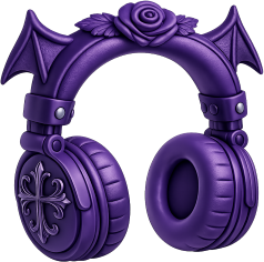 Purplegothicheadphones emote for Discord