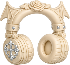 Beigegothicheadphones emote for Discord