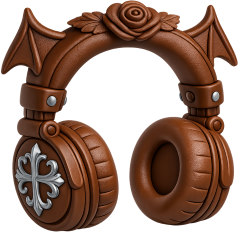 Browngothicheadphones emote for Discord