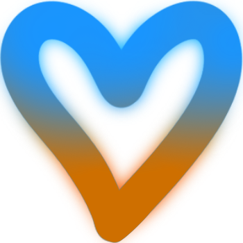 Heart_BlueOrange emote for Discord