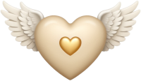 Beigeangelheartwithwings emote for Discord