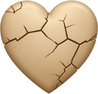 Beigeheartwithsmallcrack emote for Discord