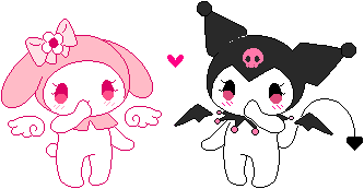 melody_and_kuromi emote for Discord