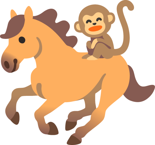 MonkeyonHorsie emote for Discord
