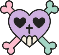 Goth_heart emote for Discord