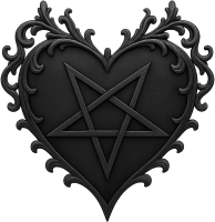 Gothicheartwithapentagram2 emote for Discord