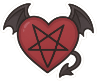 Gothicheartwithapentagram emote for Discord