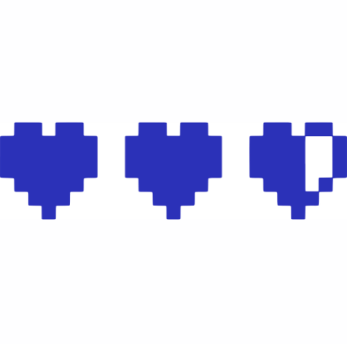 3blueheartslives emote for Discord