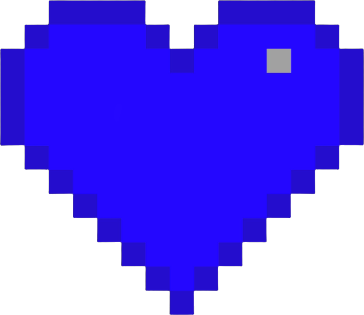 PixelHeartBlue emote for Discord