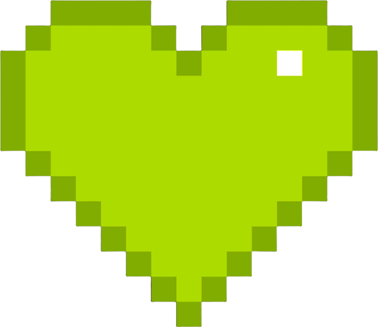 PixelHeartGreen emote for Discord
