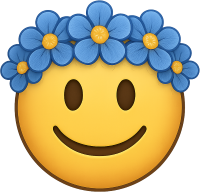 Bluefloweremoji emote for Discord