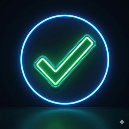 NeonCheckMark emote for Discord