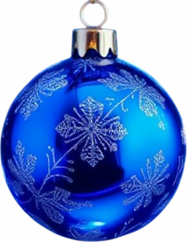 ChristmasBaubleBlue emote for Discord
