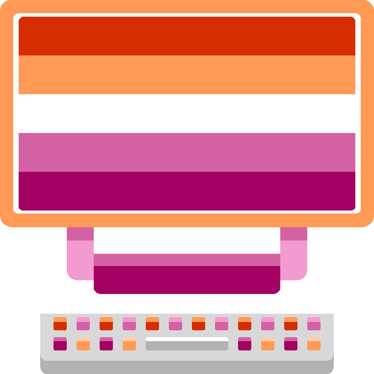 lesbianComputer emote for Discord