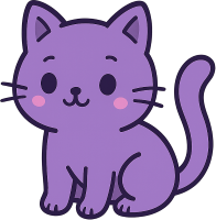 Purple_kitten emote for Discord