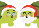 aTURTLE_XmasKiss emote for Discord
