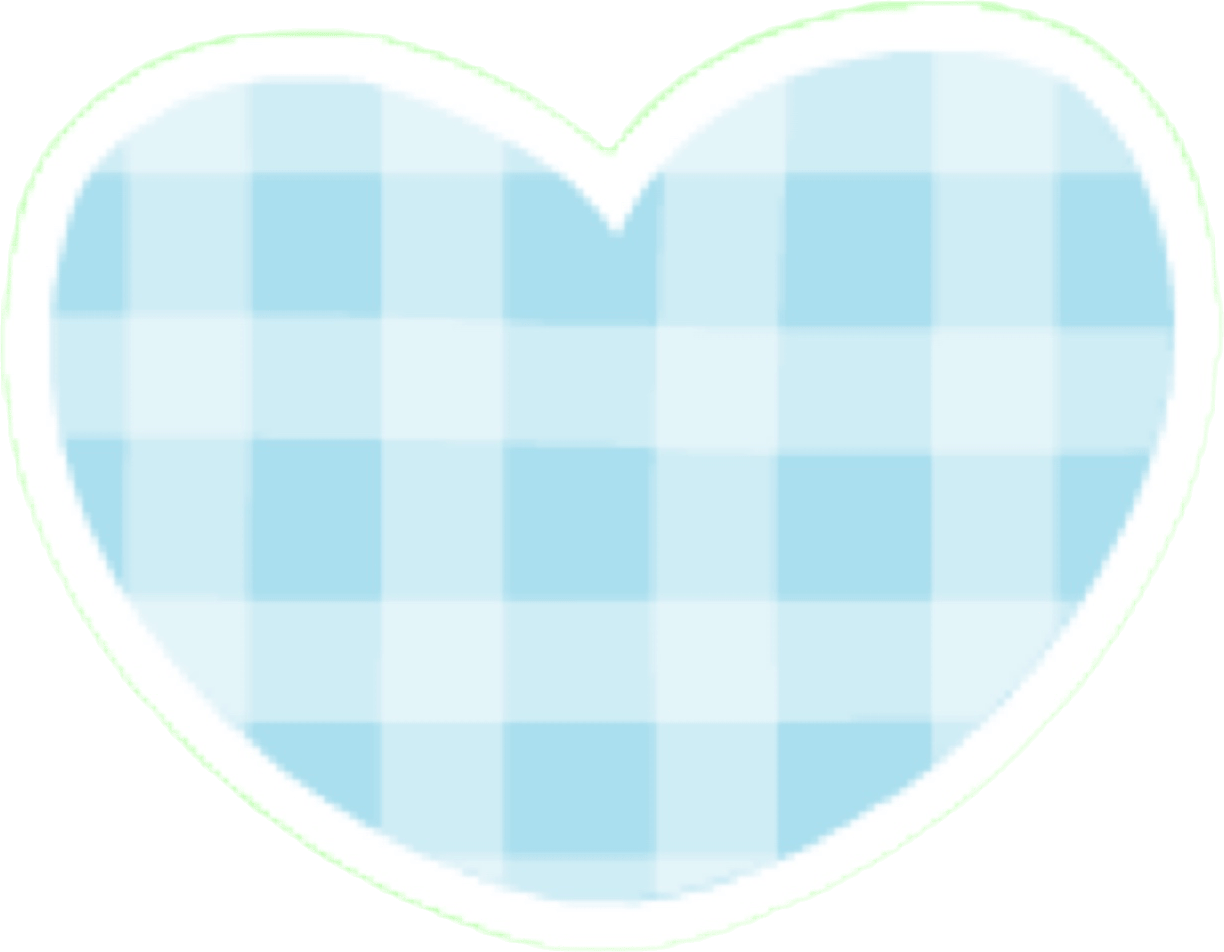 GinghamHeartBlue emote for Discord