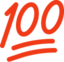 100 emote for Discord