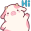 1cowHi emote for Discord