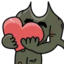 8542lethalcompanygiantloveheart emote for Discord