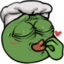 9743pepechefskiss emote for Discord