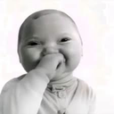 AiBabyHoldingLaugh static emote for Discord, Twitch and Slack