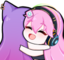 akheeraHuggingKitty emote for Discord