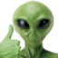 AlienPleased emote for Discord