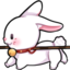 AshlolSleighBunny emote for Discord