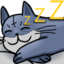 asleepycat emote for Discord