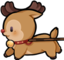 AshlolSleighReindeer emote for Discord