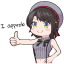 Approb static emote for Discord, Twitch and Slack