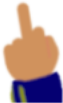 BigSquirrelLeftFinger static emote for Discord, Twitch and Slack
