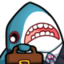 blahajBusiness emote for Discord